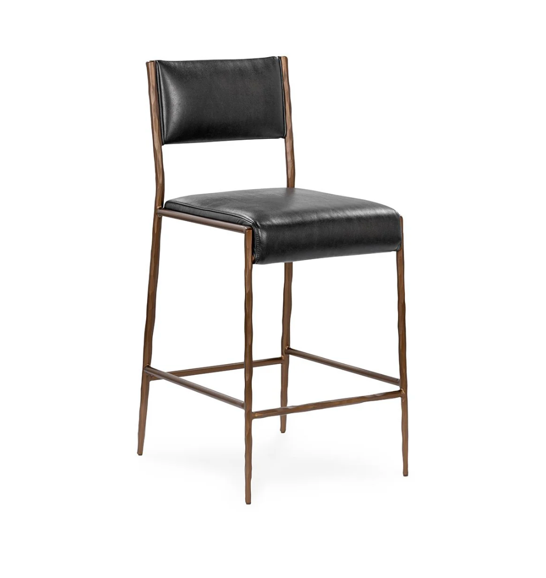Kayne Leather Counter Stool