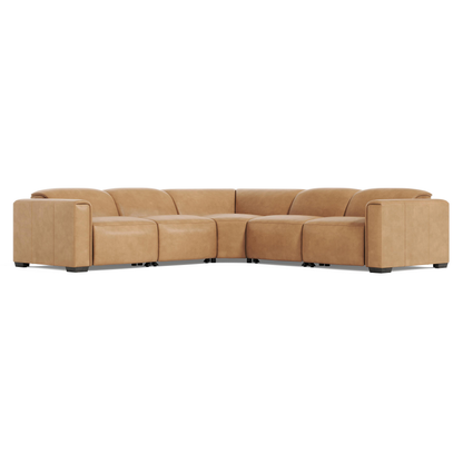 Billings Leather Power Motion Sectional