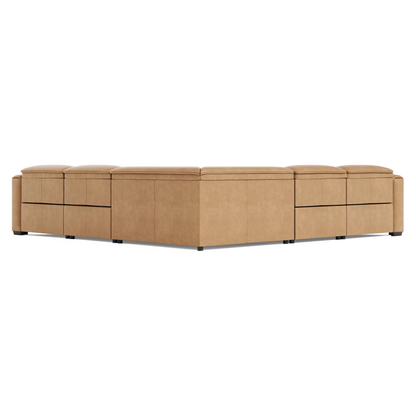 Billings Leather Power Motion Sectional